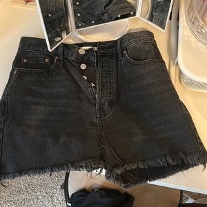 Black denim pacsun shorts